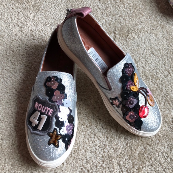 ⚡️Coach Cherry Patch slip glitter sneakers 8.5 - Picture 5 of 8
